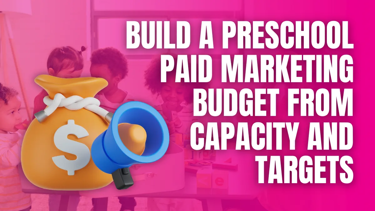 build a preschool paid marketing budget from capacity and targets