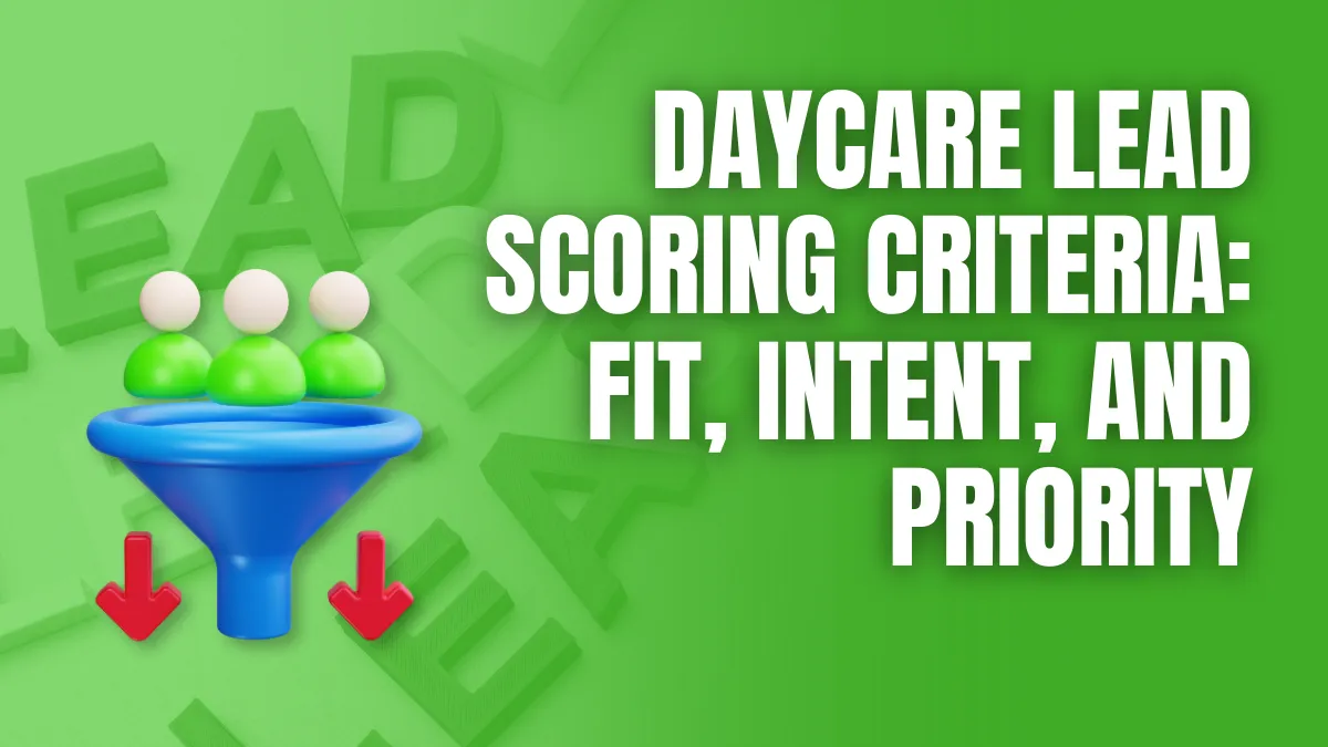 daycare lead scoring criteria fit intent and priority